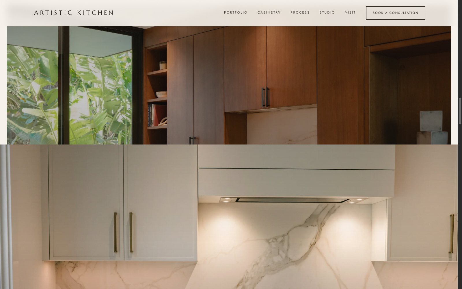 Final Artistic Kitchen homepage preview