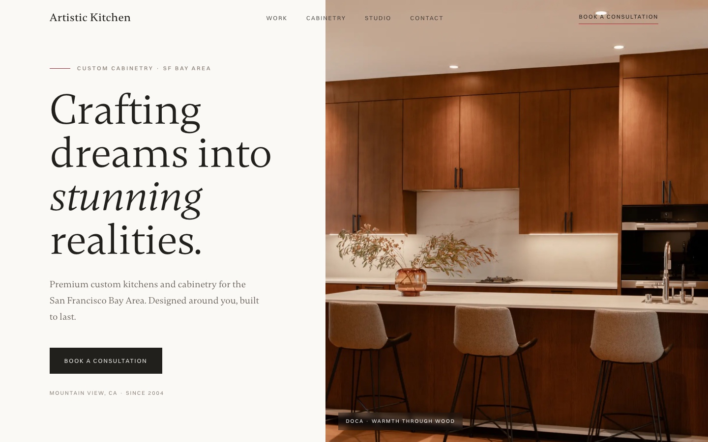 Modern Editorial homepage preview